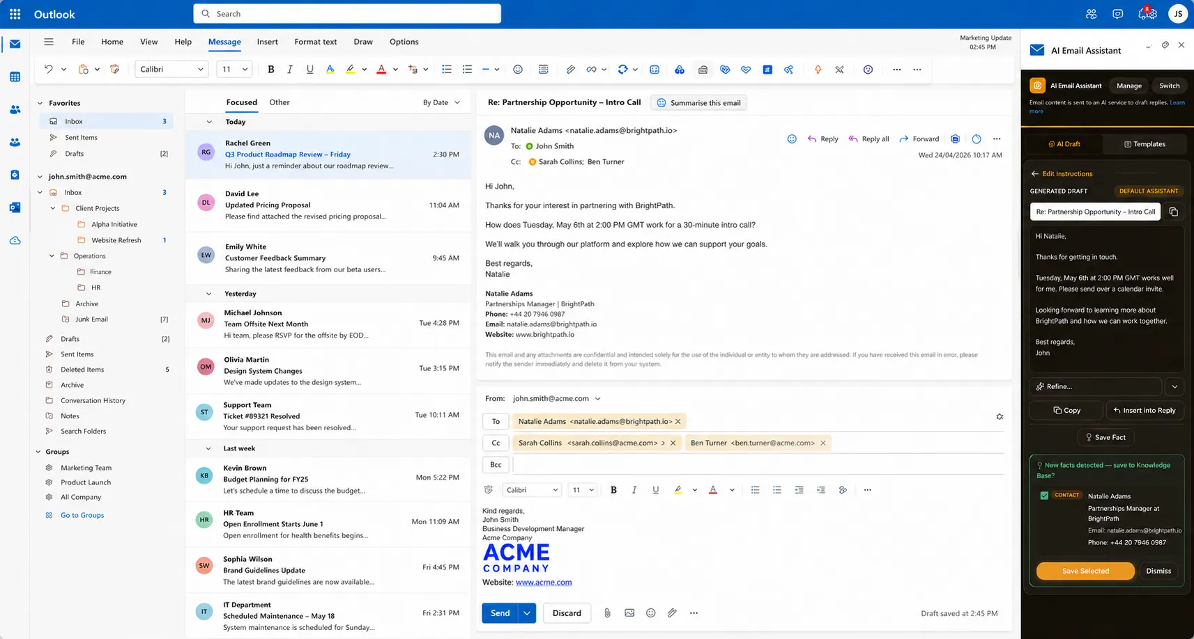 AI knowledge base admin